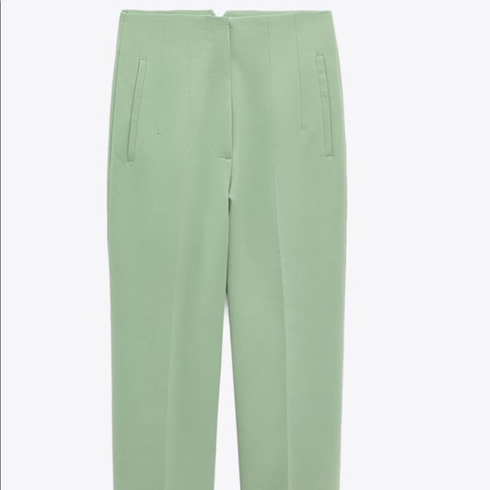 Zara High-Waisted pants in Mint